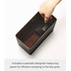 image:imageYamazaki Home Tower Airtight Coffee Canister Vacuum Sealed Ground Coffee Storage Container  Polypropylene Black
