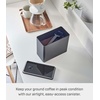 image:imageYamazaki Home Tower Airtight Coffee Canister Vacuum Sealed Ground Coffee Storage Container  Polypropylene Black