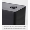 image:imageYamazaki Home Tower Airtight Coffee Canister Vacuum Sealed Ground Coffee Storage Container  Polypropylene Black