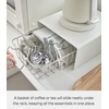 image:imageYamazaki Home Tower Kitchen Appliance Rack Shelf For Blender Kettle Or Coffee Maker Countertop Storage Organizer  Steel White