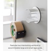 image:imageYamazaki Home Tower Tape Dispenser With Magnetic Mount Office Supplies Holder EasyMount Design Tape And Rubber Bands Organizer  Steel  Tape dispenser with a magnetic mount and easymount design Functions as an office supplies holder for tape and rubber bandsWhite