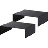 image:imageYAMAZAKI Home Tower Steel Under Cabinet Bottom Shelf Storage Organizer Set of 2 Dish Riser for Under Sink Or Kitchen Pantry Or Counter  Steel Black