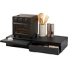 image:imageYAMAZAKI Home UnderAppliance Drawer with Double PullOut Shelf 2Way Kitchen Organizer with SlideOut Table 315 Wide Rack  SteelBlack