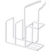 image:imageYAMAZAKI Industries 5080 Faucet Sponge amp Brush Holder Tower White Approx 55 x 69 x 51 inches 14 x 175 x 13 cm Tower Sponge Rack Brush StandWhite