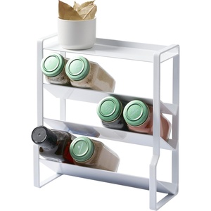 image:imageYAMAZAKI Home Tower 4Tier Slim Spice Rack Organizer  Large Capacity Angled Shelves Flat Top Tier  Ideal For Countertops And Stove Sides  Steel