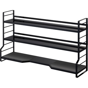 image:imageYAMAZAKI Home Tower Sturdy Standing CountertopStovetop Kitchen ShelfKitchen RackSpice Shelves  SteelBlack