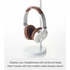 image:imageYAMAZAKI Home Office Desk Headphone Stand  Headset Holder  Round Base Round SteelWhite