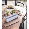 image:imageYAMAZAKI Home Rin Utensil Case Knife Fork Spoon Silverware Cutlery Holder with Divider Portable for Kitchen Counter Or Table  Plastic  WoodAsh