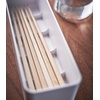 image:imageYAMAZAKI Home Rin Utensil Case Knife Fork Spoon Silverware Cutlery Holder with Divider Portable for Kitchen Counter Or Table  Plastic  WoodAsh