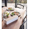 image:imageYAMAZAKI Home Rin Utensil Case Knife Fork Spoon Silverware Cutlery Holder with Divider Portable for Kitchen Counter Or Table  Plastic  WoodAsh
