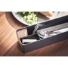 image:imageYAMAZAKI Home Rin Utensil Case Knife Fork Spoon Silverware Cutlery Holder with Divider Portable for Kitchen Counter Or Table  Plastic  WoodWalnut