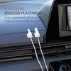 image:imageYAMAZAKI Home Smart Magnetic Cable Holders  Set of 5 Adhesive Cord Organizer Clips with Steel Bases for Desk Cable Management Charging Cables Nightstand Office Car  SiliconeWhite