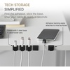 image:imageYAMAZAKI Home Smart Magnetic Cable Holders  Set of 5 Adhesive Cord Organizer Clips with Steel Bases for Desk Cable Management Charging Cables Nightstand Office Car  SiliconeBlack