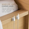 image:imageYAMAZAKI Home Smart Magnetic Cable Holders  Set of 5 Adhesive Cord Organizer Clips with Steel Bases for Desk Cable Management Charging Cables Nightstand Office Car  SiliconeWhite