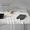 image:imageYAMAZAKI Home Smart Magnetic Cable Holders  Set of 5 Adhesive Cord Organizer Clips with Steel Bases for Desk Cable Management Charging Cables Nightstand Office Car  SiliconeWhite