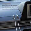image:imageYAMAZAKI Home Smart Magnetic Cable Holders  Set of 5 Adhesive Cord Organizer Clips with Steel Bases for Desk Cable Management Charging Cables Nightstand Office Car  SiliconeBlack