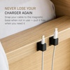 image:imageYAMAZAKI Home Smart Magnetic Cable Holders  Set of 5 Adhesive Cord Organizer Clips with Steel Bases for Desk Cable Management Charging Cables Nightstand Office Car  SiliconeBlack