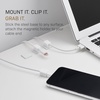 image:imageYAMAZAKI Home Smart Magnetic Cable Holders  Set of 5 Adhesive Cord Organizer Clips with Steel Bases for Desk Cable Management Charging Cables Nightstand Office Car  SiliconeWhite