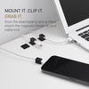 image:imageYAMAZAKI Home Smart Magnetic Cable Holders  Set of 5 Adhesive Cord Organizer Clips with Steel Bases for Desk Cable Management Charging Cables Nightstand Office Car  SiliconeBlack