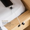 image:imageYAMAZAKI Home Smart Magnetic Cable Holders  Set of 5 Adhesive Cord Organizer Clips with Steel Bases for Desk Cable Management Charging Cables Nightstand Office Car  SiliconeBlack