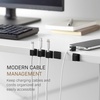 image:imageYAMAZAKI Home Smart Magnetic Cable Holders  Set of 5 Adhesive Cord Organizer Clips with Steel Bases for Desk Cable Management Charging Cables Nightstand Office Car  SiliconeBlack