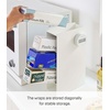 image:imageYAMAZAKI Home Tower 4Tier Plastic Food Wrap Or Aluminum Foil Organizer Metal Kitchen Storage Holder  Steel