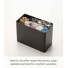 image:imageYAMAZAKI Home Tower Coffee Filter Holder Cone Filter Or Coffee Pod Storage Container Case  Polypropylene Black