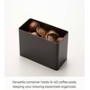 image:imageYAMAZAKI Home Tower Coffee Filter Holder Cone Filter Or Coffee Pod Storage Container Case  Polypropylene Black