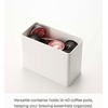 image:imageYAMAZAKI Home Tower Coffee Filter Holder Cone Filter Or Coffee Pod Storage Container Case  Polypropylene White