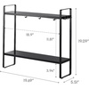 image:imageYAMAZAKI Home Tower Compact 2Shelf Kitchen Storage Rack  EasyToClean Design Versatile Hooks  SteelBlack