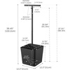 image:imageYAMAZAKI Home Tower Home Backpack Stand With Cubby  Adult And Kids Backpack Organizer With Hanger Bar Hooks And Storage Basket For School Bags Supplies Entryway  SteelBlack