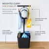 image:imageYAMAZAKI Home Tower Home Backpack Stand With Cubby  Adult And Kids Backpack Organizer With Hanger Bar Hooks And Storage Basket For School Bags Supplies Entryway  SteelBlack
