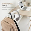 image:imageYAMAZAKI Home Tower Home Backpack Stand With Cubby  Adult And Kids Backpack Organizer With Hanger Bar Hooks And Storage Basket For School Bags Supplies Entryway  SteelWhite
