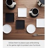 image:imageYAMAZAKI Home Tower Modern Table Drink Coasters Set of 6  Square  SiliconeBlack