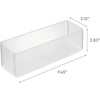 image:imageYAMAZAKI Home Tower Set Of 2 Clear Bottom Storage Cases  Stackable Transparent Organization Bins Large Deep  Deep  Ps ResinWhite