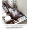 image:imageYAMAZAKI Home Tower Set Of 2 Clear Bottom Storage Cases  Stackable Transparent Organization Bins Medium  Medium  Ps ResinBlack