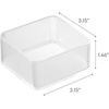image:imageYAMAZAKI Home Tower Set Of 2 Clear Bottom Storage Cases  Stackable Transparent Organization Bins Small  Small  Ps Resin