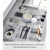 image:imageYAMAZAKI Home Tower Set Of 2 Clear Bottom Storage Cases  Stackable Transparent Organization Bins Small  Small  Ps Resin