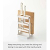 image:imageYAMAZAKI home 2421 Cutting Board amp Knife StandKitchen Counter Storage Organizer One Size White