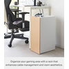 image:imageYamazaki Home Tower Large Capacity Game Console Rack  Organize Controllers PullOut Shelf Cable Management  Steel  Large capacity game console rack designed to organize controllers Sturdy steel construction Keeps essentials organizedWhite