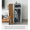 image:imageYamazaki Home Tower Large Capacity Game Console Rack  Organize Controllers PullOut Shelf Cable Management  Steel  Large capacity game console rack designed to organize controllers Sturdy steel construction Keeps essentials organizedWhite