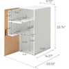 image:imageYamazaki Home Tower Large Capacity Game Console Rack  Organize Controllers PullOut Shelf Cable Management  Steel  Large capacity game console rack designed to organize controllers Sturdy steel construction Keeps essentials organizedWhite