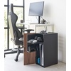 image:imageYamazaki Home Tower Large Capacity Game Console Rack  Organize Controllers PullOut Shelf Cable Management  Steel  Large capacity game console rack designed to organize controllers Sturdy steel construction Keeps essentials organizedBlack