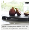 image:imageYamazaki Home Tower Round Cutting Board  Magnetic Mounting Dishwasher Safe NonSlip Surface  Ideal for Pizza and Ingredient Prep  PolypropyleneBlack