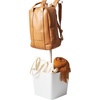 image:imageYAMAZAKI Home Tower Home Backpack Stand With Cubby  Adult And Kids Backpack Organizer With Hanger Bar Hooks And Storage Basket For School Bags Supplies Entryway  SteelWhite