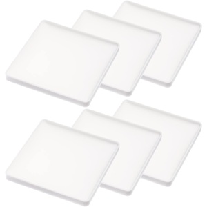 image:imageYAMAZAKI Home Tower Modern Table Drink Coasters Set of 6  Square  SiliconeWhite