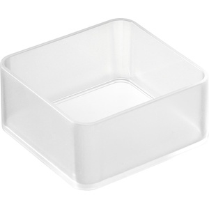 image:imageYAMAZAKI Home Tower Set Of 2 Clear Bottom Storage Cases  Stackable Transparent Organization Bins Small  Small  Ps Resin