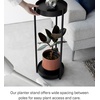 image:imageYAMAZAKI Home Tower 2Tier Planter Stand With Casters  Easy Transport amp Cleaning 28  SteelBlack