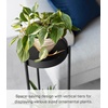 image:imageYAMAZAKI Home Tower 2Tier Planter Stand With Casters  Easy Transport amp Cleaning 28  SteelBlack