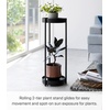 image:imageYAMAZAKI Home Tower 2Tier Planter Stand With Casters  Easy Transport amp Cleaning 28  SteelBlack
